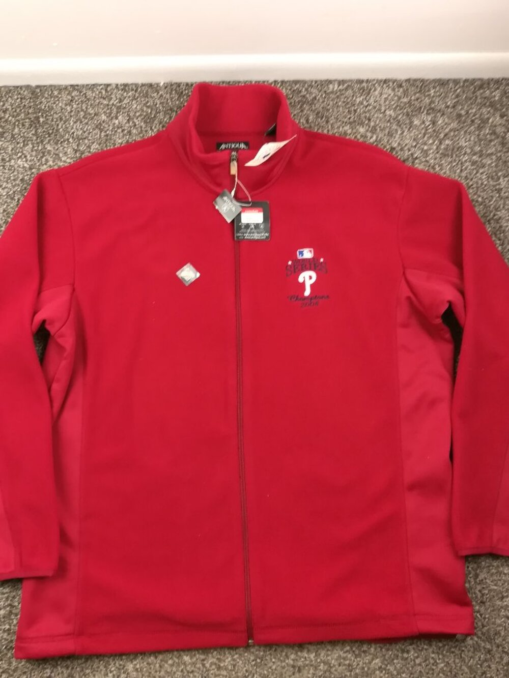NWT Philadelphia Phillies Jacket 2008 World Series Champions Antigua Mens Large